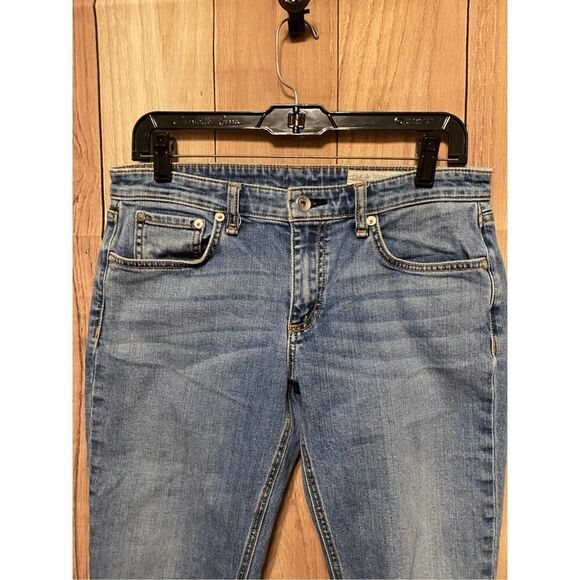 Rag & Bone NY 27 jeans dre low-rise slim boyfriend distressed blue distressed - Picture 3 of 9